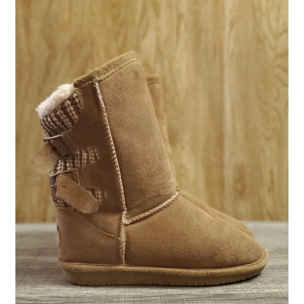 Bearpaw Boshie‎ Suede Boots Youth Size 1 Brown